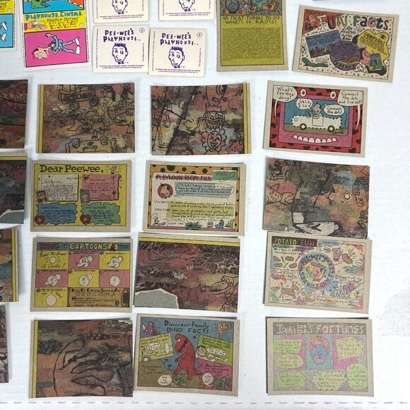 Pee Wees Playhouse Vtg Card Sticker Tattoo Flicker Fun Lot 59 pcs Paul Reubens - Picture 12 of 14